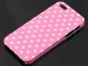 White Spots Pattern Protection Shell for iPhone 5G - Pink