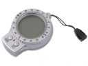 4 in 1 Digital Compass with Clock Thermometer and Stopwatch - Silver