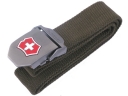 Victorinox Military Style Rigid Canvas Webbing Belt Trouser Strap with Quick Fastening  Metal Buckle - Green