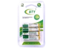 4 Pcs BTY 1350mAh Ni-MH 1.2 V Rechargeable AAA Batteries