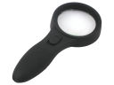 TH-600559 Practical 4X Magnifying Glass Pocket Magnifier with 6-LED Light (Black)