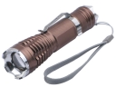 CREE XM-L T6 LED 3-Mode Zoom Focus Flashlight(1x18650)-Brown