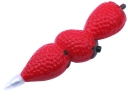 Strawberry Shaped Blue Ink Ball Pen with Magnetic Fridge Hanger