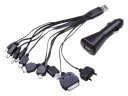 Universal USB 10 in 1AC Car Charger YXT-028 for   3G/3GS/4G/4S/SEK750/SAMD800/SAMi900/LG KG90/MOT VB/the MOT   V3/PSP/NOK 8250/NOK N9