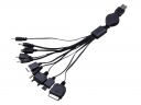 Multifunction scalable data line (10 charging cable connector: APP-1/LG-1/MOT-1/MOT-2/NOK-1/NOK-2/PSP-1/SAMS-1/SAMS-2/SOER-1