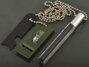 Survive Fire starter whistle (green) + Fire Starting Tool + Ruler