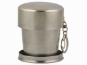 Stainless Steel Folding Travel Cup - Silver