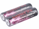LusteFire 3000mAh 3.7V Rechargeable Li-ion 18650 Battery with PCB Protection(1 Pair)