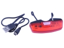 Raypal RPL-2263 USB Rechargeable Red LED 100 lumen 6-Mode LED Bike Safety Light