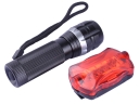 BAILONG CREE Q5 LED 150Lm 3 Mode LED Flashligth Torch+7 Mode Red Llight LED Bicycle Safety Tail Light