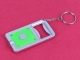 Silver& Green Portable White LED Keychain