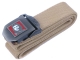 Military Style Rigid Canvas Webbing Belt Trouser Strap with Quick Fastening Metal Buckle - Light Yellow