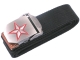 Started Military Style Rigid Canvas Webbing Belt Trouser Strap with Quick Fastening Metal Buckle - Black