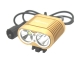 UniqueFire LT-HD-016 New Design 2xCREE XML T6 LED 3 Mode 5000Lm LED Bicycle Headlight-Gold