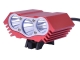 3*CREE XML-T6 LED 2800 Lumens 4 Mode USB interface to charge LED Bicycle Headlight(Red)